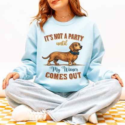 Funny Dachshund Sweatshirt Party Wiener Dog Humor Gift