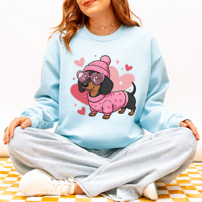 Cute Valentine Dachshund Dog Mom Sweatshirt