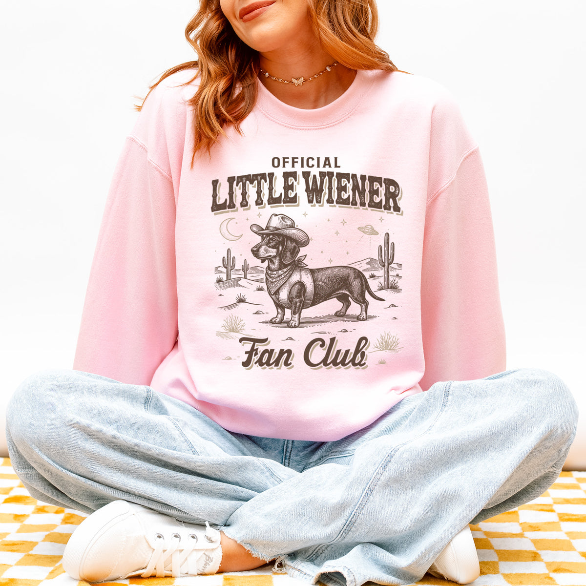 Little Wiener Fan Club Sweatshirt – Vintage Wiener Dog Gift