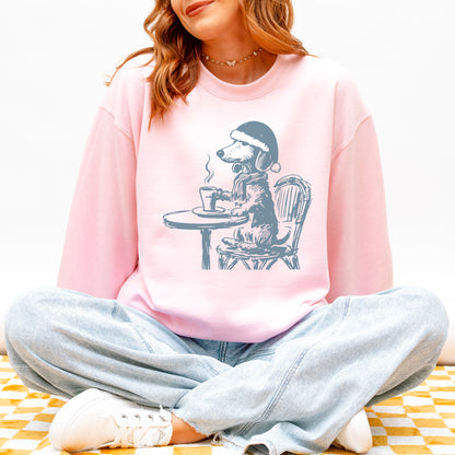 Vintage Dachshund Shirt Funny French Coffee Dog Sweatshirt