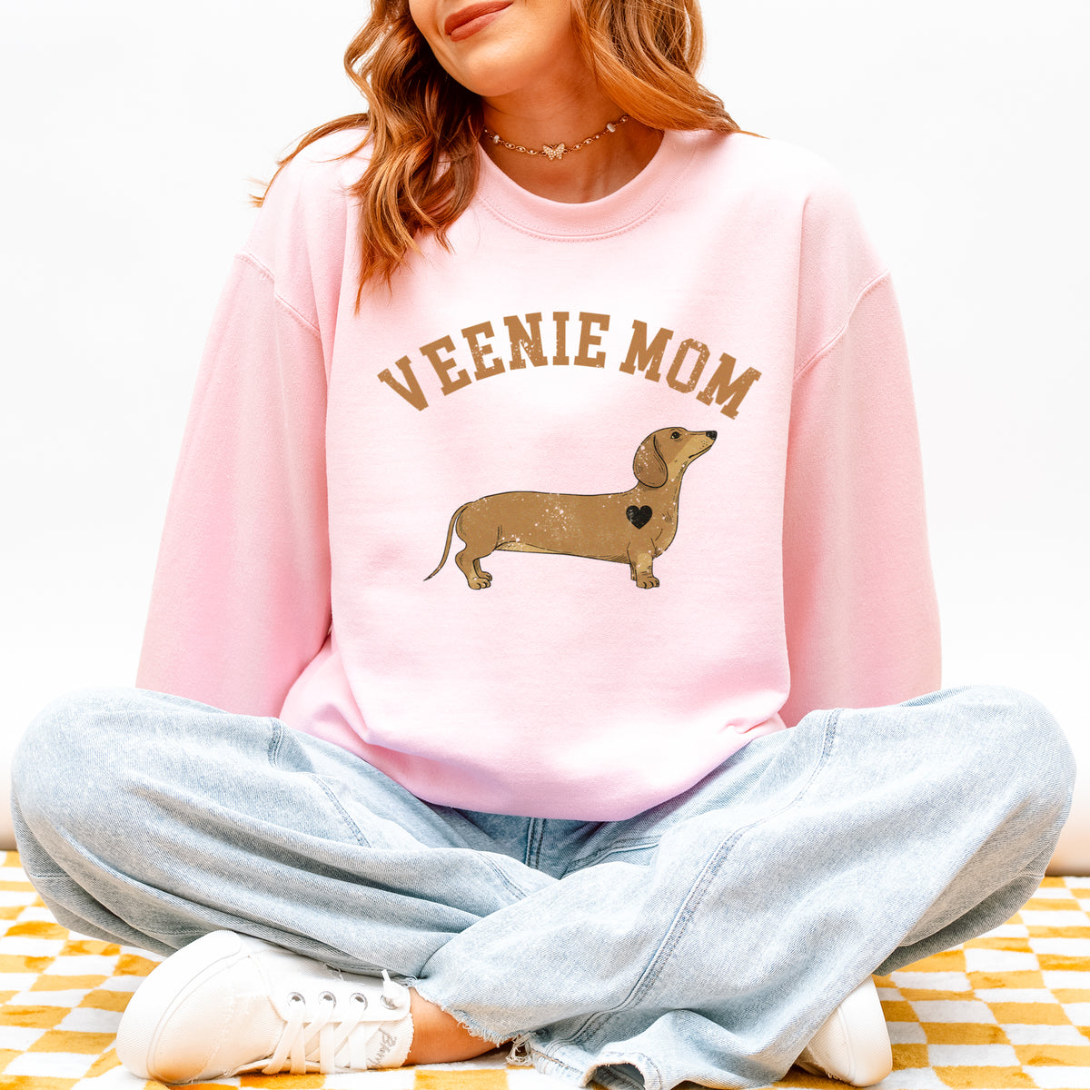 Veenie Mom Dachshund Mom Sweatshirt Pet Lover Gift