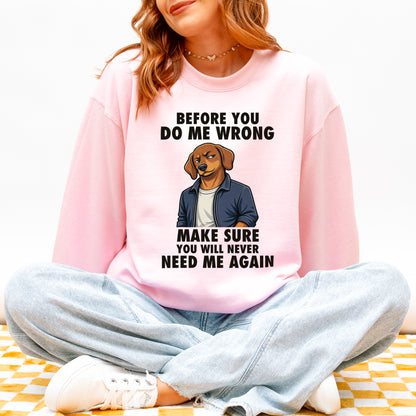 Funny Sausage Dog Sweatshirt Attitude Sausage Dog Humor Gift