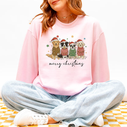 Merry Christmas Dogs Sweatshirt – Cute Holiday Puppy Dog Gift