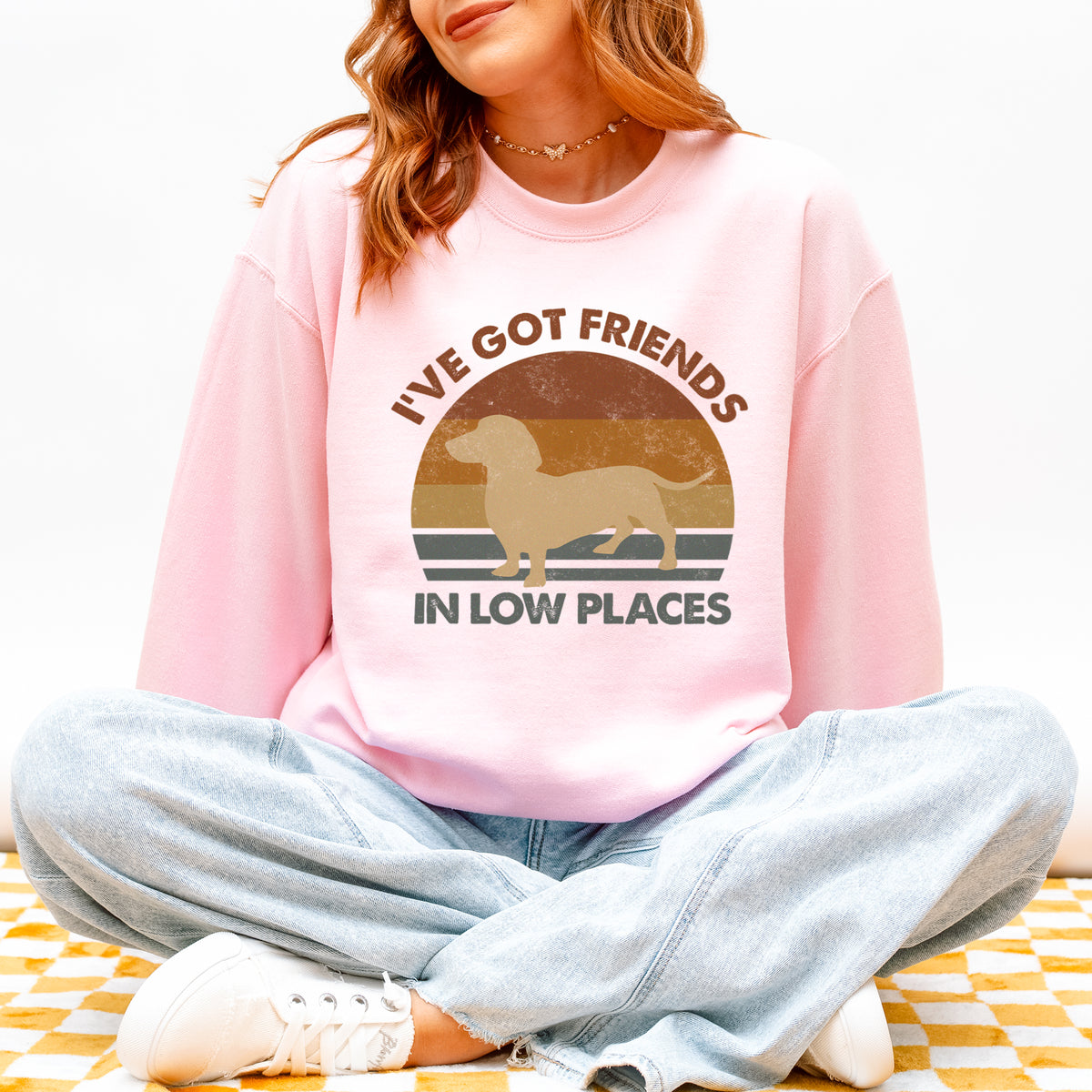 Friends in Low Places Dachshund Sweatshirt