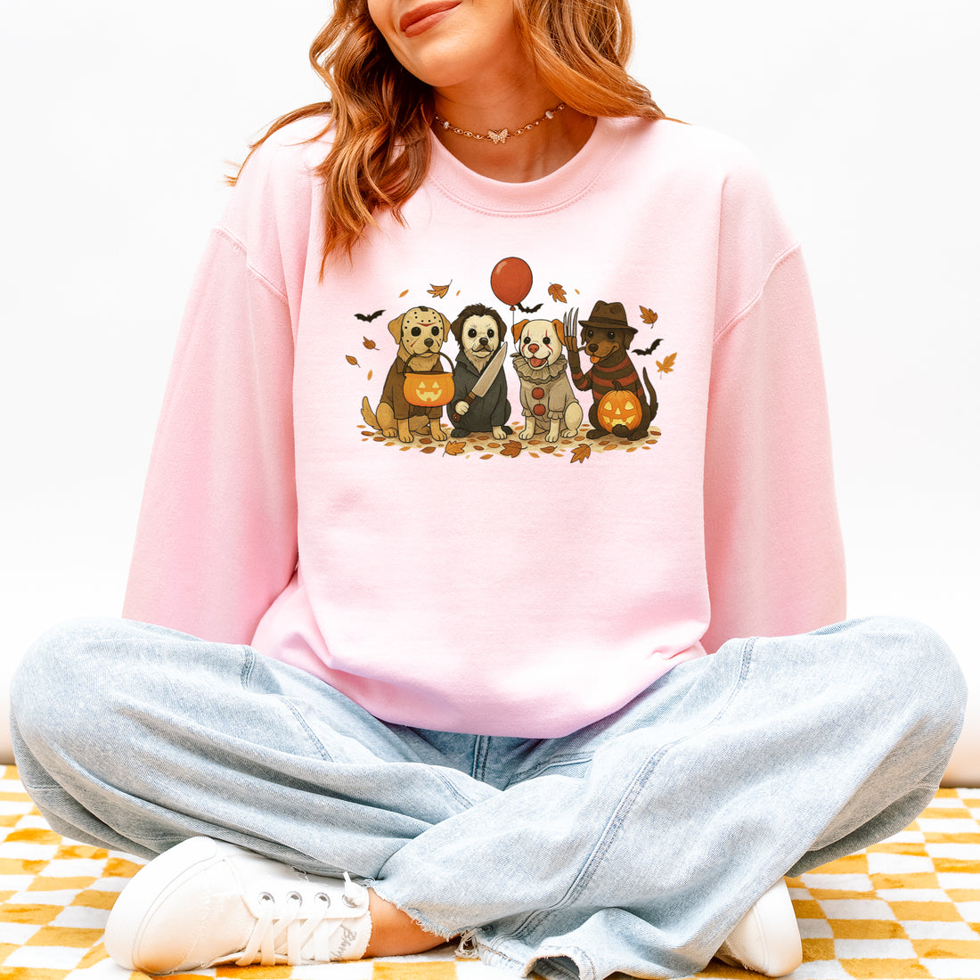 Halloween Dog Sweatshirt, Spooky Horror Pullover, Scary Movie Dog Costume, Funny Fall Dog Lover Sweater