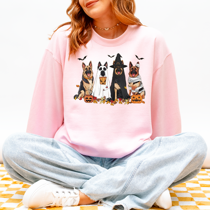 German Shepherd Halloween Sweatshirt – Fall Ghost Dog Gift