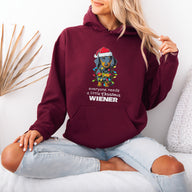 Everyone Needs a Little Christmas Wiener Dachshund Hoodies – Funny Wiener Dog Holiday Hoodies for Dog Lovers