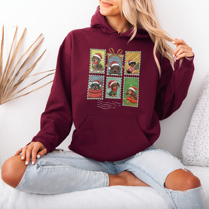 Dachshund Christmas Hoodie Cute Holiday Dog Lover Gift