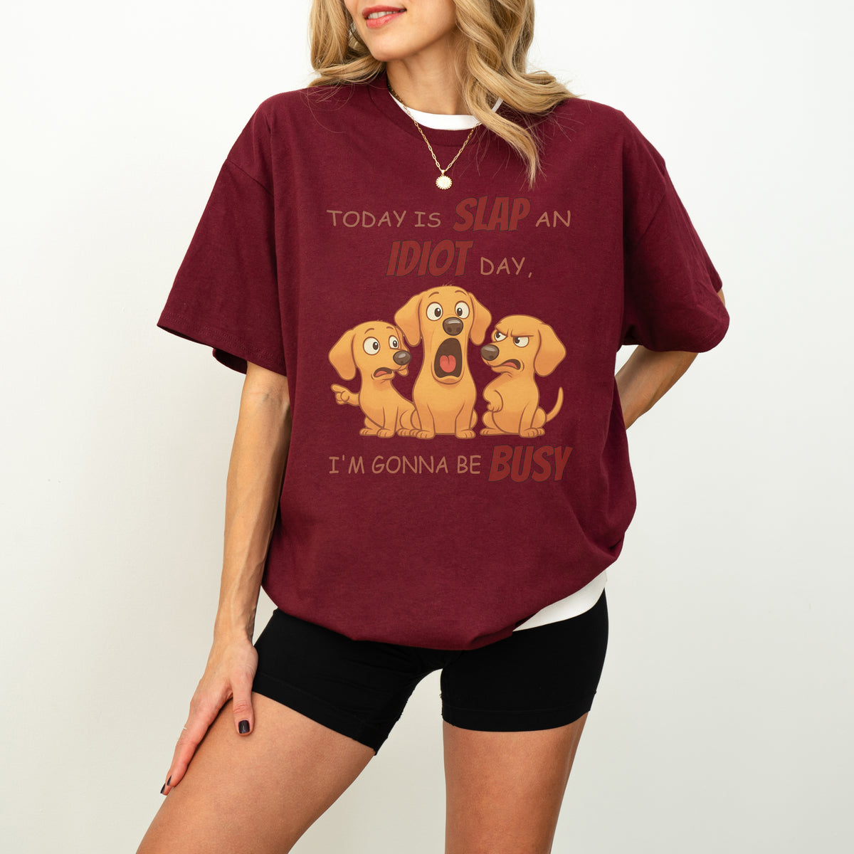 Slap an Idiot Day Dachshund Shirt