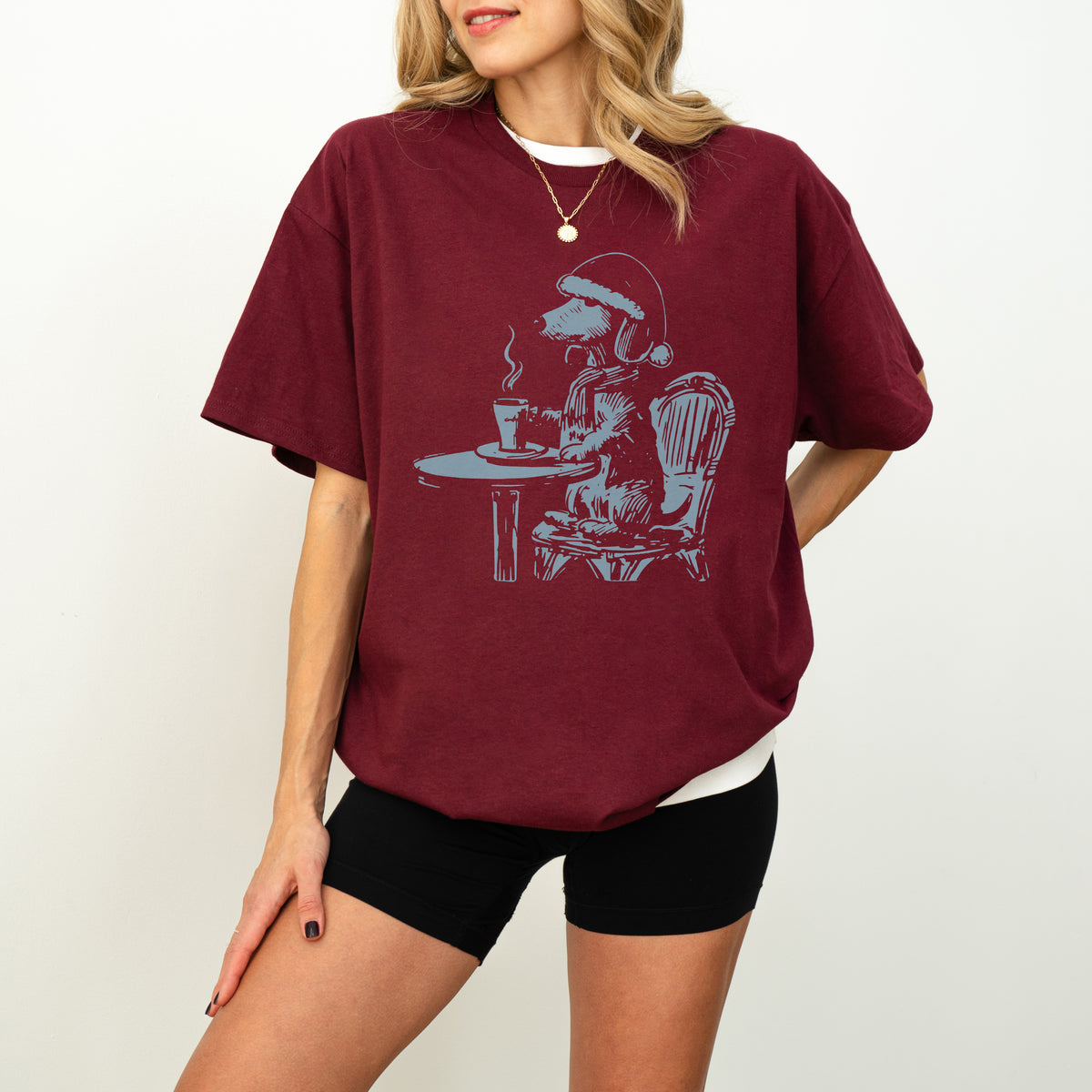 Vintage Dachshund Shirt Funny French Coffee Dog Tee