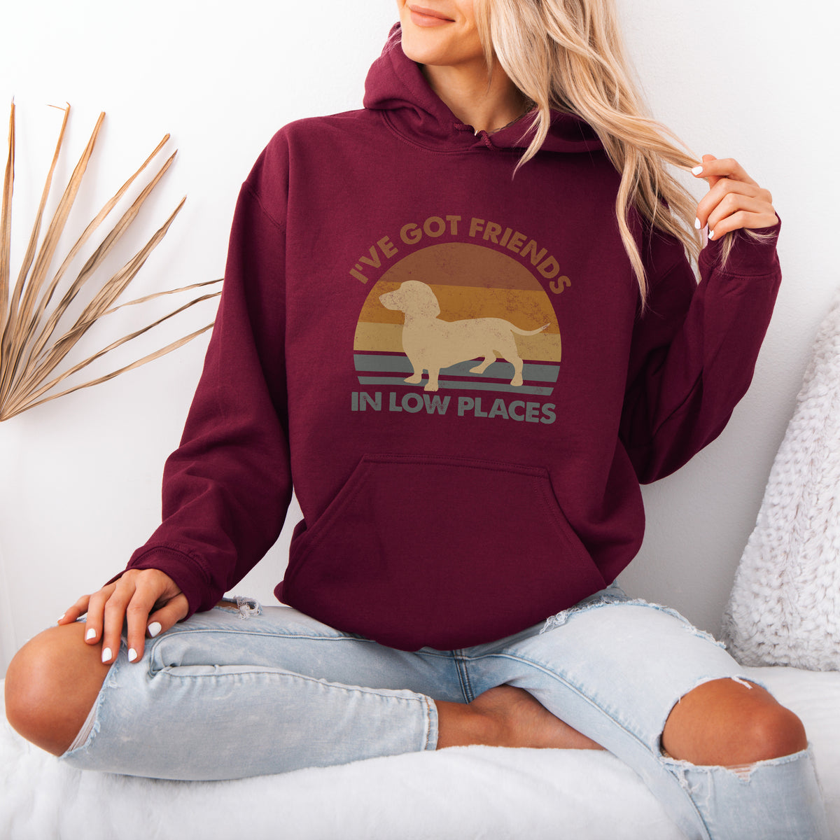 Funny Dachshund Hoodie – Retro Dog Lover Gift with Vintage Style