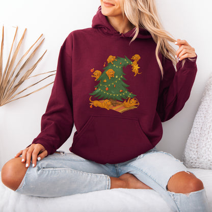 Dachshund Christmas Tree Hoodie – Cute Sausage Dog Holiday Gift