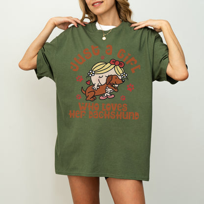 Just a Girl Who Loves Her Dachshund Mom Shirt