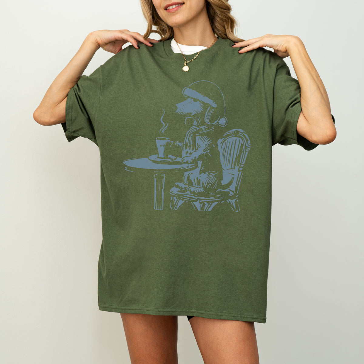 Vintage Dachshund Shirt Funny French Coffee Dog Tee