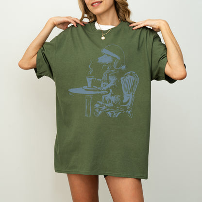 Vintage Dachshund Shirt Funny French Coffee Dog Tee