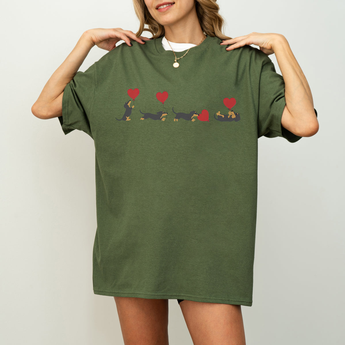Dachshund With Heart Balloons Shirt