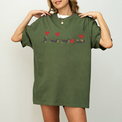 Dachshund With Heart Balloons Shirt