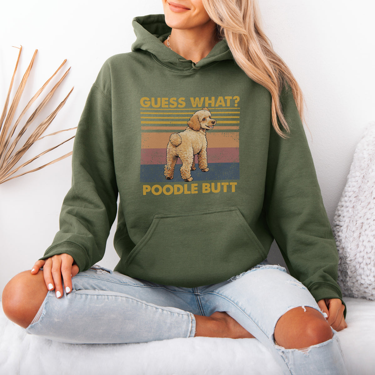 Guess What Poodle Butt Hoodie – Funny Dog Lover Gift