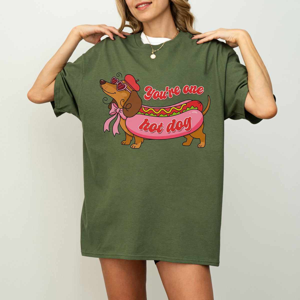 You Are One Hot Dog Dachshund Valentine Shirt
