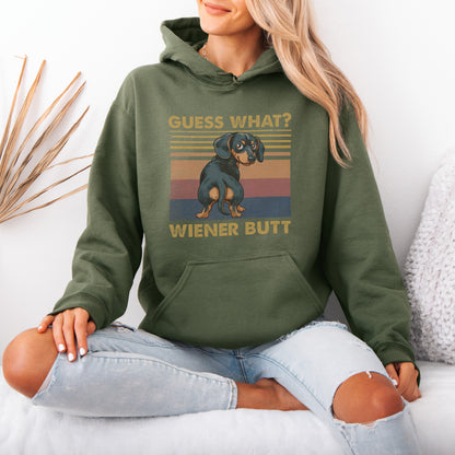 Guess What Wiener Butt Dachshund Hoodie Cute Doxie Gift
