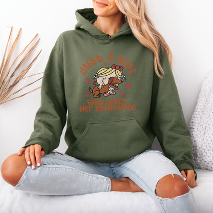 Just a Girl Who Loves Her Dachshund Mom Hoodie