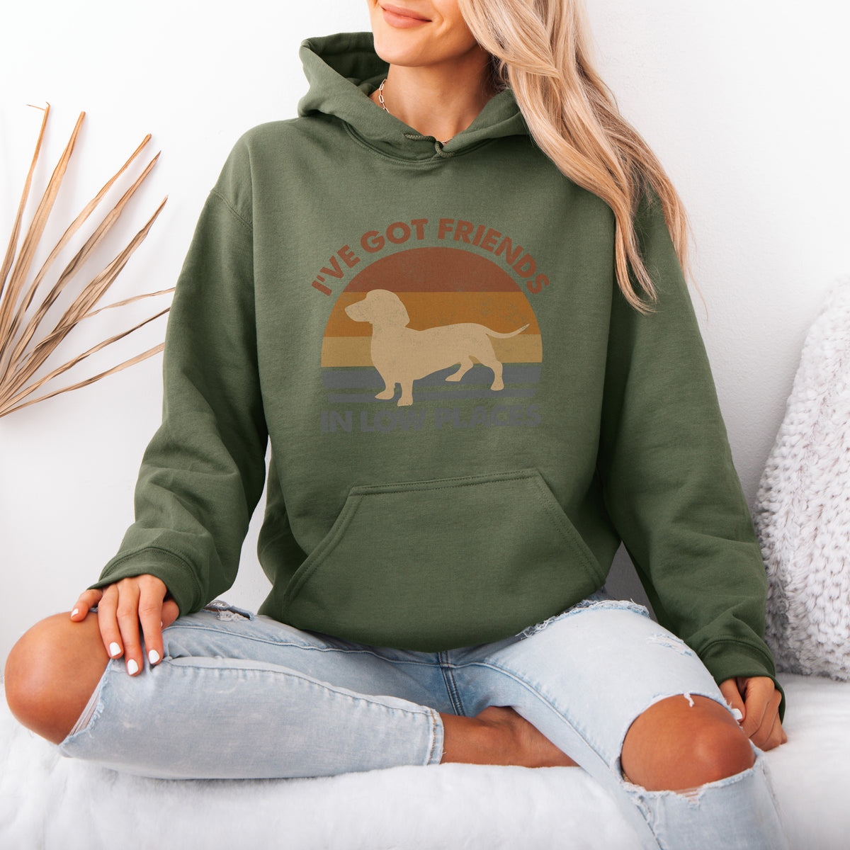 Funny Dachshund Hoodie – Retro Dog Lover Gift with Vintage Style