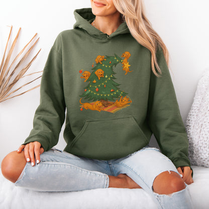 Dachshund Christmas Tree Hoodie – Cute Sausage Dog Holiday Gift