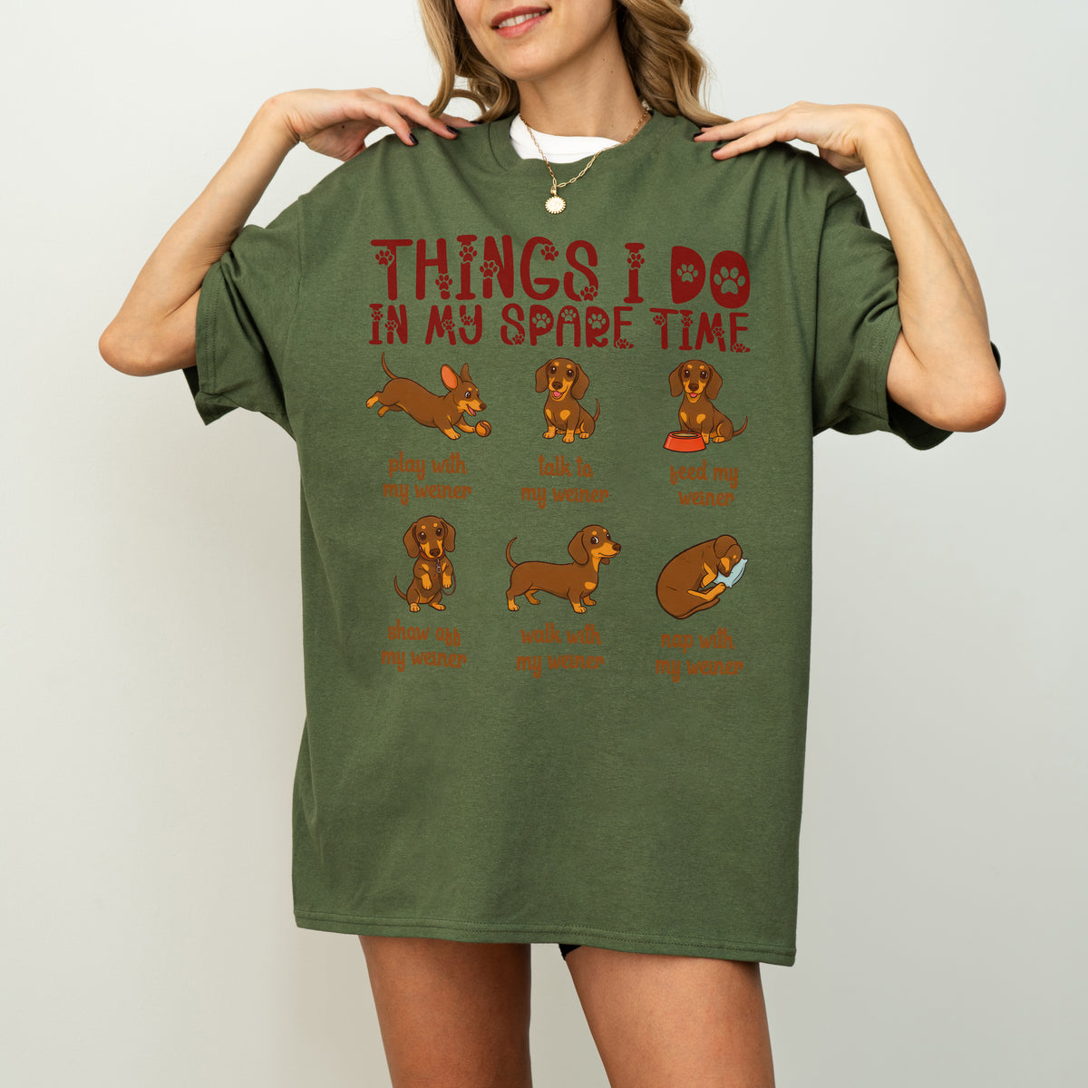 Things I Do in My Spare Time Dachshund Shirt