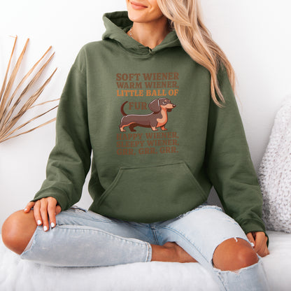Soft Wiener Warm Wiener Dachshund Hoodie