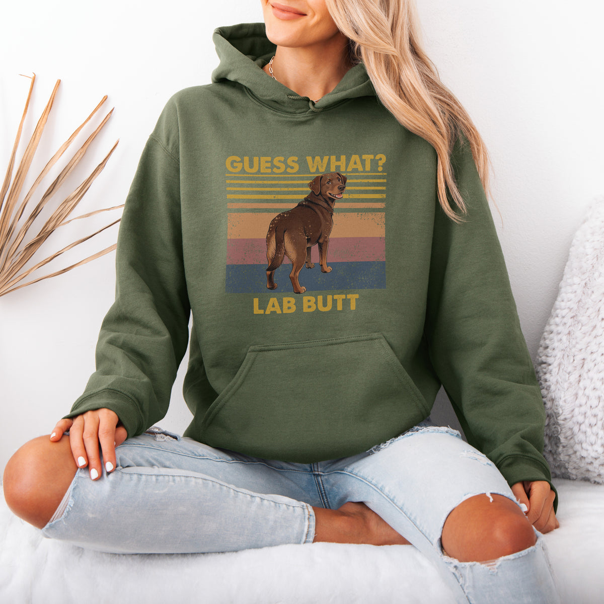 Guess What Labrador Butt Hoodie – Funny Dog Lover Gift