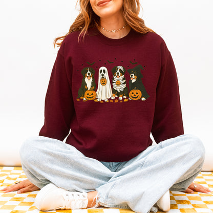 Bernese Mountain Dog Halloween Sweatshirt – Fall Pumpkins Gift