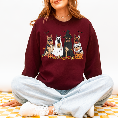 German Shepherd Halloween Sweatshirt – Fall Ghost Dog Gift