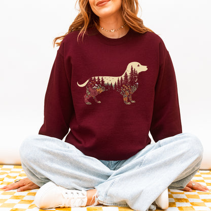 Boho Dachshund Sweatshirt Floral Gift