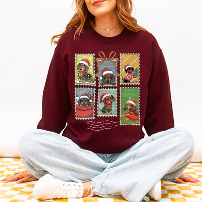 Dachshund Christmas Sweatshirt Cute Holiday Dog Lover Gift