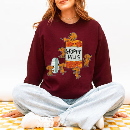Happy Pills Dachshund Sweatshirt Cute Doxie Gift