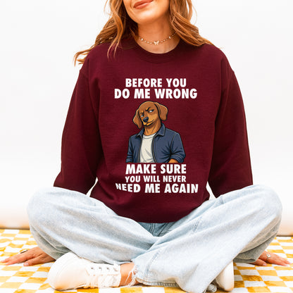Funny Sausage Dog Sweatshirt Attitude Sausage Dog Humor Gift