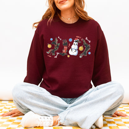 Christmas Dachshund Chaos Sweatshirt – Funny Holiday Wiener Dog
