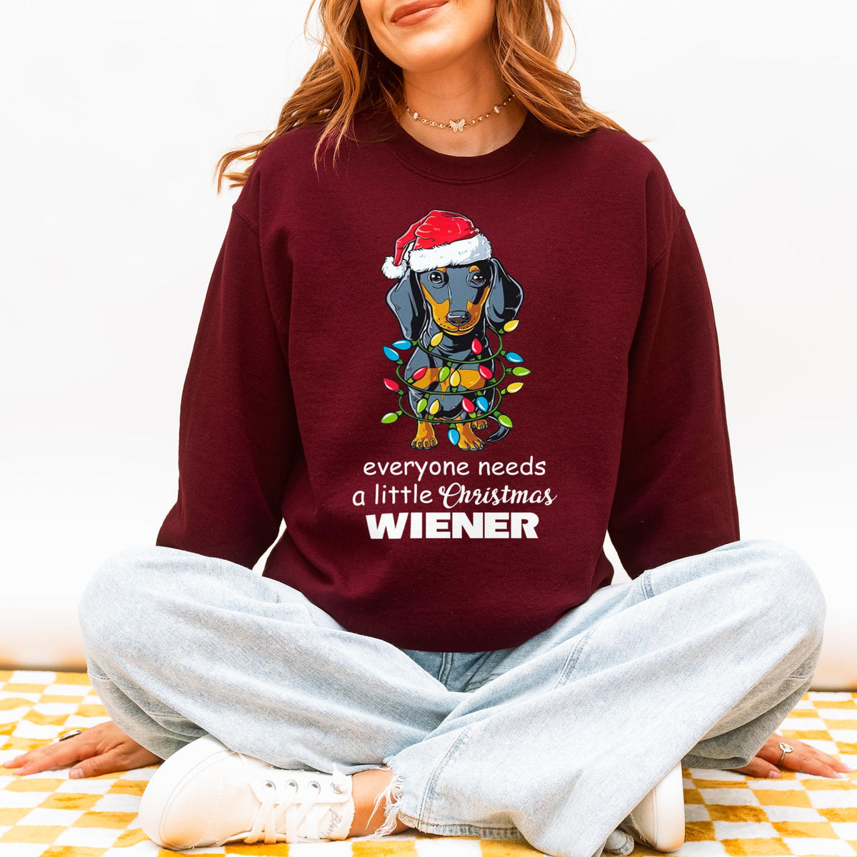 Everyone Needs a Little Christmas Wiener Dachshund Sweatshirt