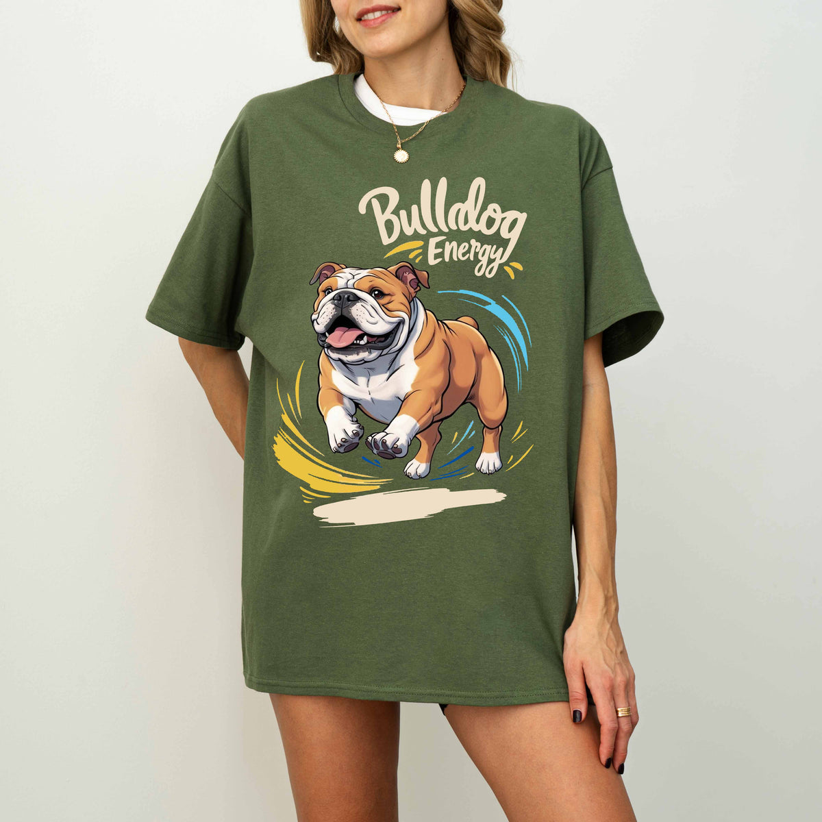 Bulldog Energy Funny Dog T-Shirt