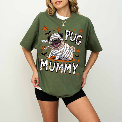 Pug Mummy Halloween Dog T-Shirt