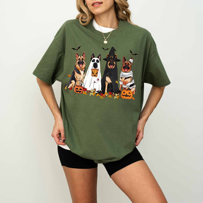 German Shepherd Halloween Shirt – Fall Ghost Dog Gift