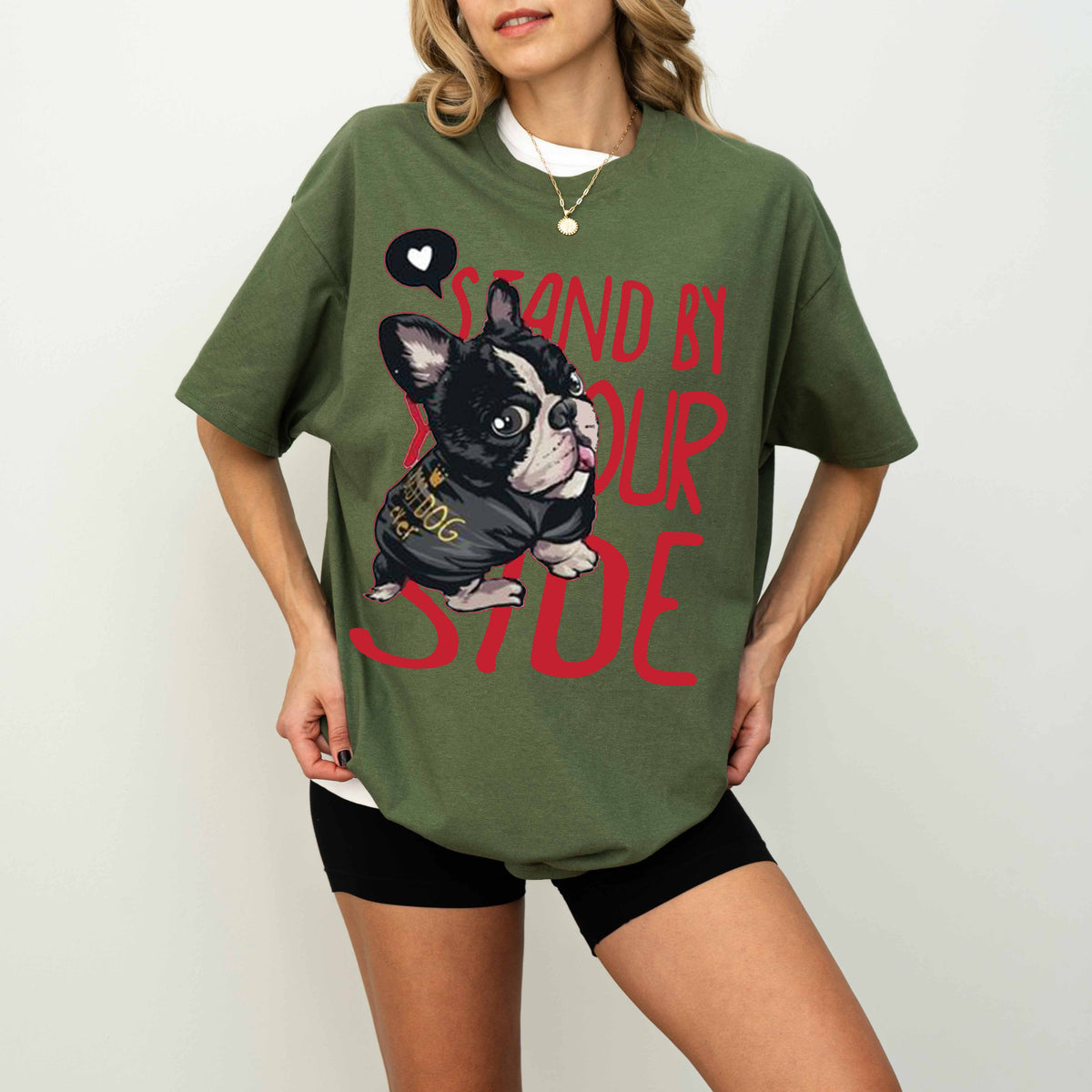 Stand By Your Side French Bulldog Memorial Dog T-Shirt