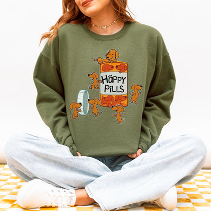 Happy Pills Dachshund Sweatshirt Cute Doxie Gift