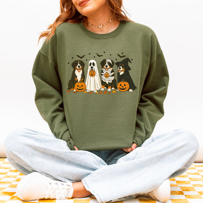 Bernese Mountain Dog Halloween Sweatshirt – Fall Pumpkins Gift