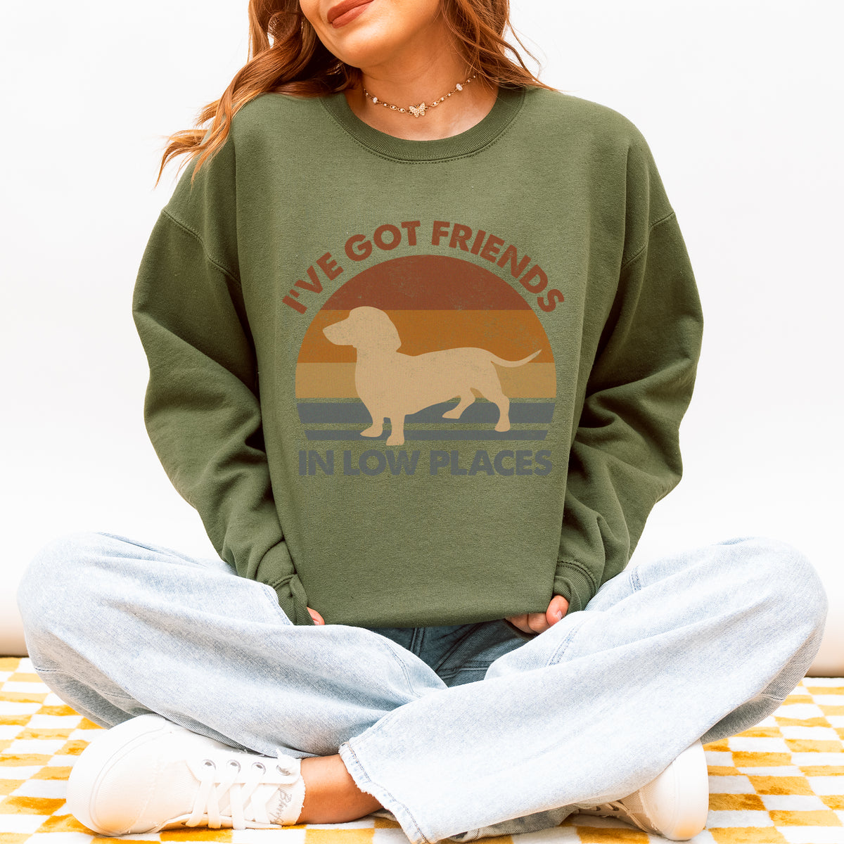 Friends in Low Places Dachshund Sweatshirt
