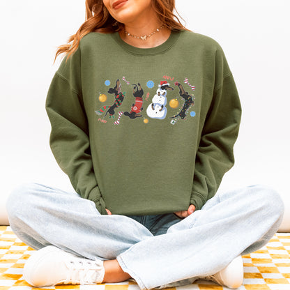 Christmas Dachshund Chaos Sweatshirt – Funny Holiday Wiener Dog