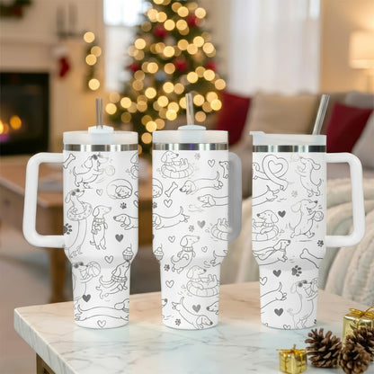 Dachshund Lover 40oz Engraved Stainless Steel Tumbler