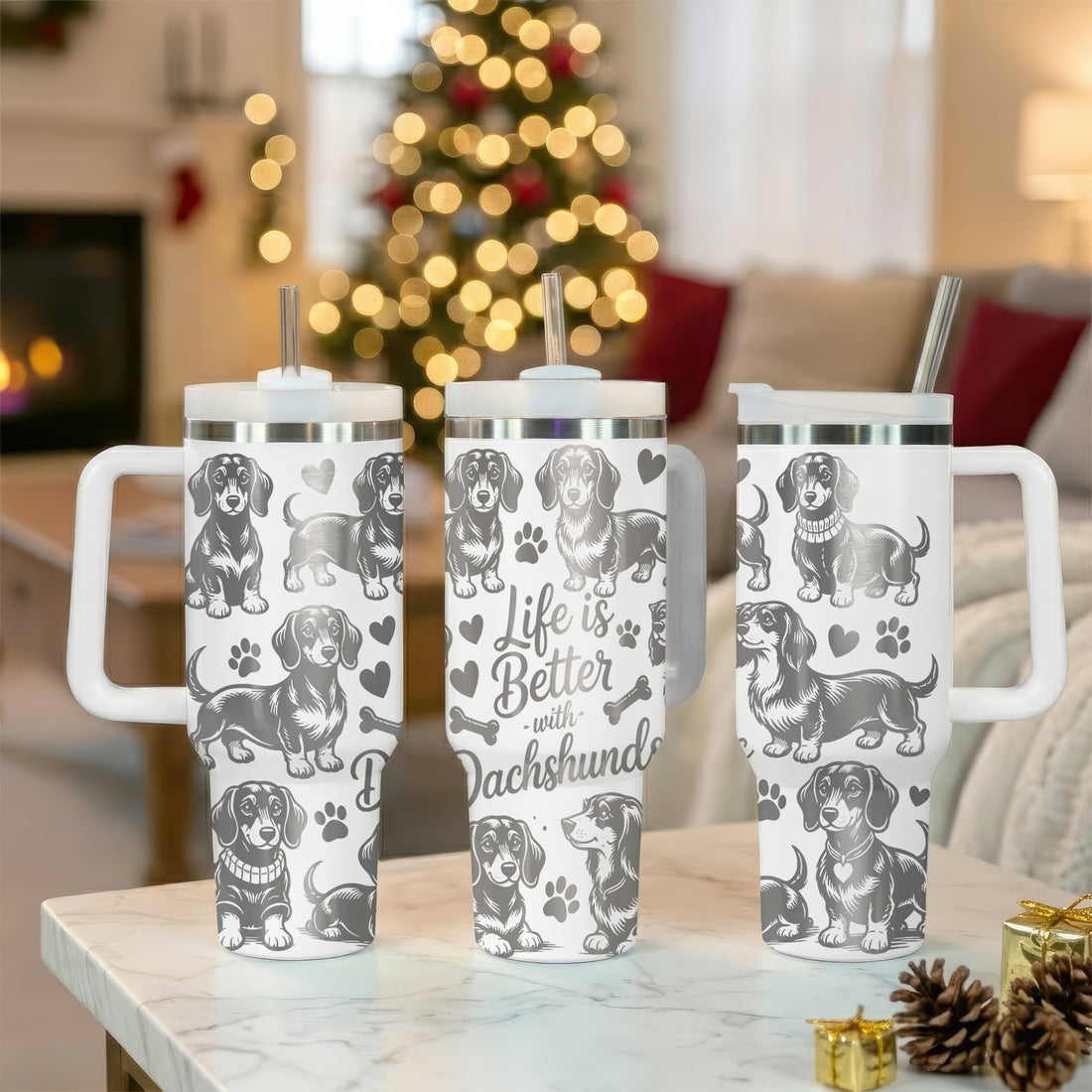 Dachshund Mom 40oz Tumbler – Life Is Better With Dachshunds Wiener Dog Lover Gift