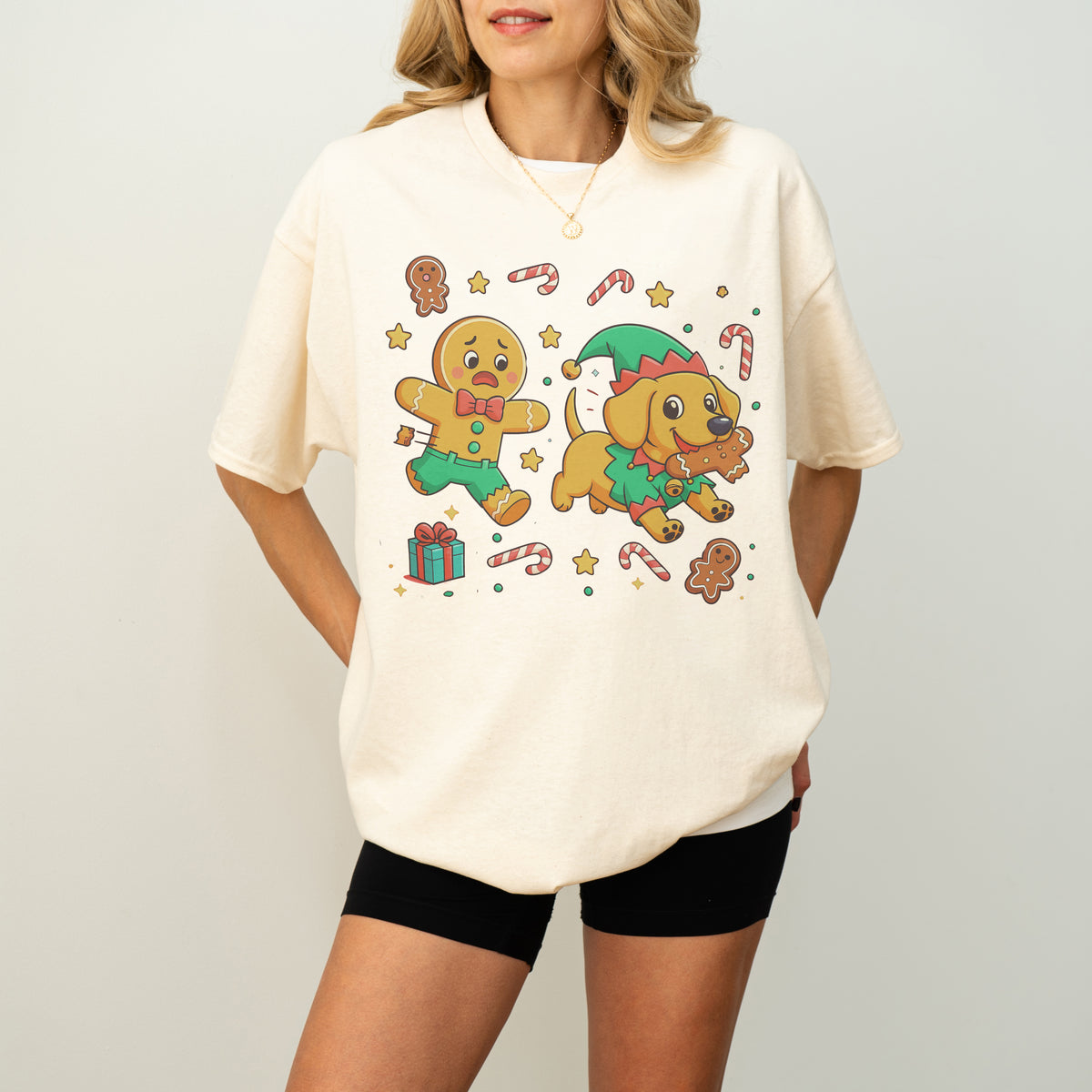 Elf Gingerbread Dachshund Christmas Shirt