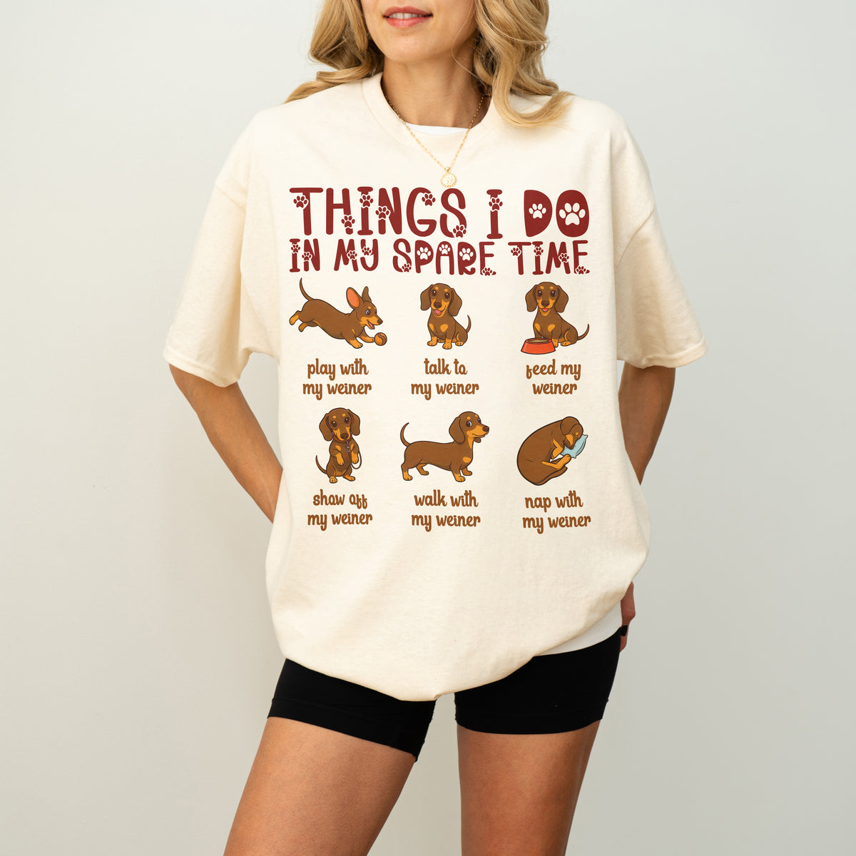 Things I Do in My Spare Time Dachshund Shirt